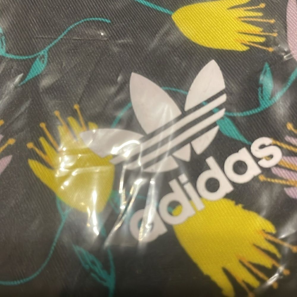 NWT Adidas AOP stretchy tulip print black racing stripes swim suit Medium M - Picture 5 of 14